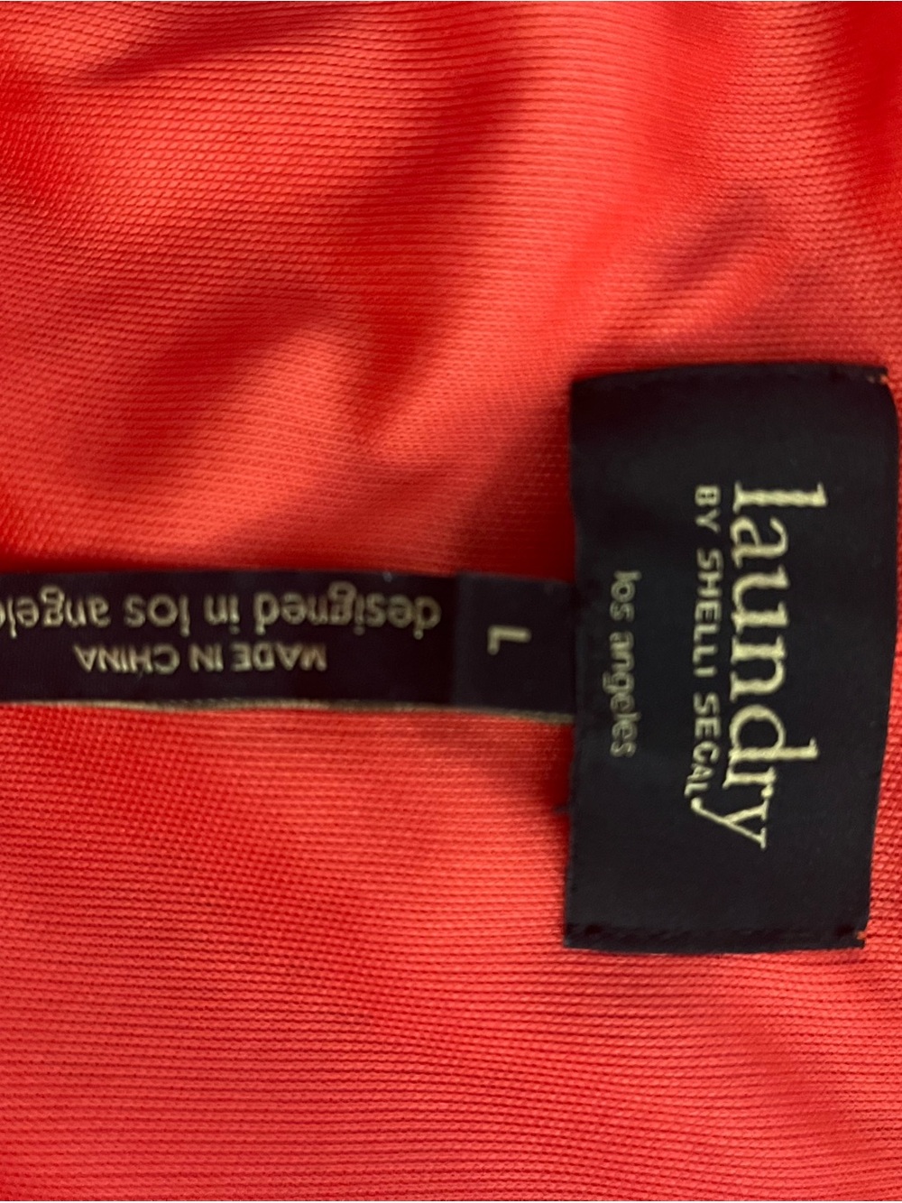 Laundry By Shelli Segal Coral-Red Textured Dress